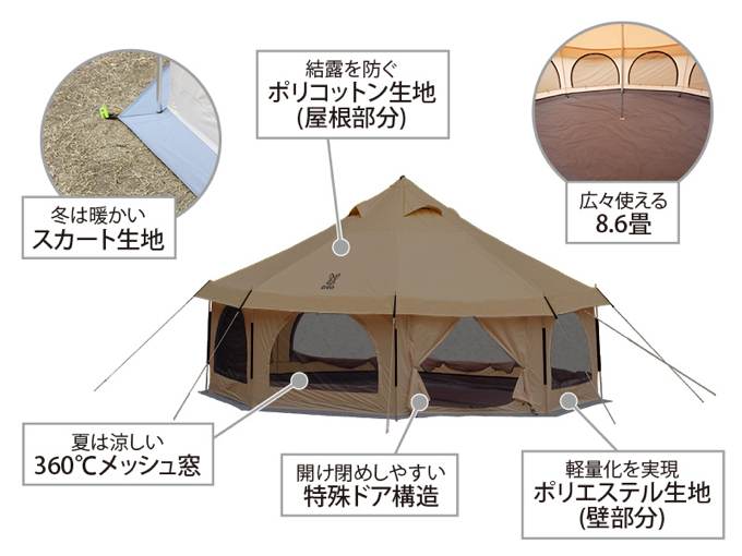 【タケノコテント（タン）】DODよりワンルームテントにタンカラー登場！ | Yosocam (よそキャン)