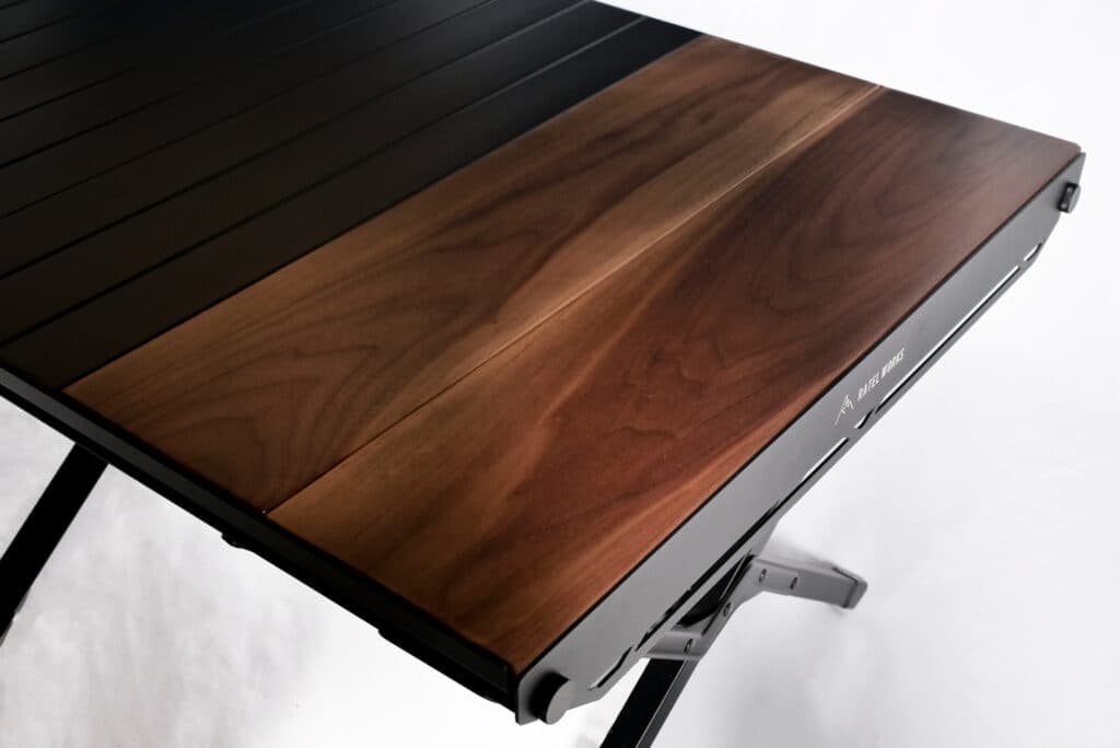 ウッドパネルテーブル120 ウォルナット天板アップ